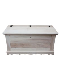 Cassapanca doppia apertura in legno tinta noce scuro 100x43x50