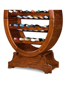 MOBILI 2G - PORTA BOTTIGLIE IN LEGNO(CONTIENE 24 BOTTIGLIE)MISURE L.79 P.31 H.123 (1211) vista frontale