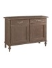 MOBILI 2G - Madia credenza legno shabby grigio consumato 137x50x98 (516) vista frontale