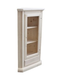 Mobile ad angolo 1 Anta Legno shabby bianco 50X50X130 (724)