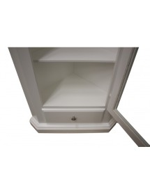 MOBILI 2G - Mobile ad angolo 1 Anta Legno shabby bianco 50X50X130 (724) vista frontale