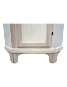 MOBILI 2G - Mobile angolare 1 porta classico legno grezzo L.52 P.52 H.138 vista frontale