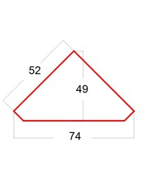 MOBILI 2G - Mobile Angolo in legno 1 porta arte povera tinta noce l.52 x 52 h.138 (805) VISTA FRONTALE