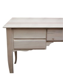SCRIVANIA SHABBY CHIC 5 CASSETTI LEGNO BIANCO CONSUMATO 135X65X81 (...