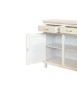MOBILI 2G - Credenza 4 porte 4 cassetti legno shabby bianco anticato maniglia porcellana 196X45X98 vista frontale