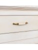 MOBILI 2G - Credenza 2 porte 2 cassetti legno shabby bianco anticato maniglia porcellana 105X45X98 vista frontale