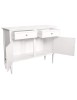 MOBILI 2G - Madia Credenza 2 porte 2 cassetti legno shabby bianco 110X35X83 VISTA FRONTALE
