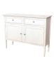 MOBILI 2G - Madia Credenza 2 porte 2 cassetti legno shabby bianco anticato 110X35X83 VISTA FRONTALE