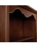 MOBILI 2G - Libreria arte povera 5 ripiani legno tinta noce scuro filo oro 120x40x210 (514) VISTA FRONTALE