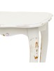 MOBILI 2G - Tavolino rettangolare shabby legno bianco consumato 77x38x46 VISTA FRONTALE