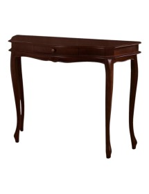 MOBILI 2G - Consolle 1 cassetto arte povera legno tinta noce scuro 101X36x77 VISTA FRONTALE