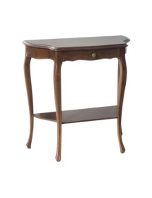 MOBILI 2G - Consolle 1 cassetto arte povera legno tinta noce scuro 75X35x75 vista frontale