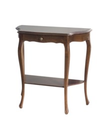 MOBILI 2G - Consolle 1 cassetto arte povera legno tinta noce scuro 75X35x75 vista frontale