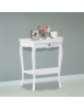 MOBILI 2G - Consolle 1 cassetto shabby legno bianco opaco 75X35x75 vista frontale