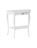 MOBILI 2G - Consolle 1 cassetto shabby legno bianco opaco 75X35x75 vista frontale