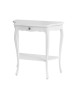 MOBILI 2G - Consolle 1 cassetto shabby legno bianco opaco 75X35x75 vista frontale