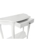 MOBILI 2G - Consolle 1 cassetto shabby legno bianco opaco 75X35x75 vista frontale