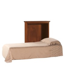 MOBILI 2G - Mobile letto arte povera rete singola legno tinta noce 97x48x120 (2132) vista frontale