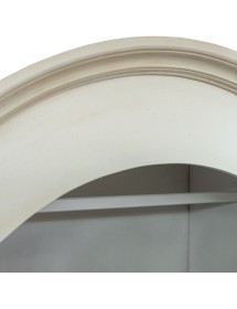 MOBILI 2G - Armadio arte povera 1 porta legno shabby bianco invecchiato 96x56x196H vista frontale