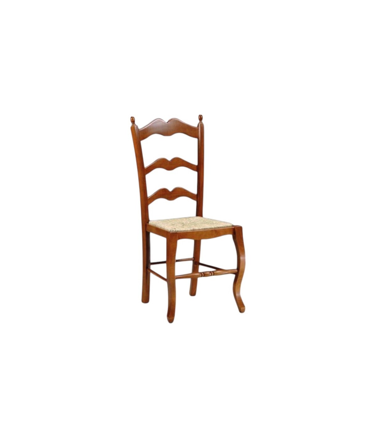 MOBILI 2G - SEDIA COUNTRY IN LEGNO MASSELLO VARI COLORI CON PAGLIA 43X50X102 vista frontale