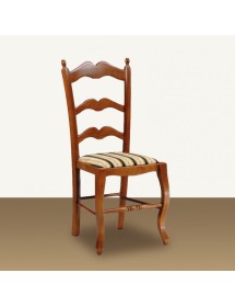 SEDIA COUNTRY IN LEGNO MASSELLO VARI COLORI SEDUTA IMBOTTITA 43X50X102