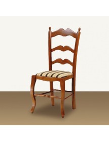 SEDIA COUNTRY IN LEGNO MASSELLO VARI COLORI SEDUTA IMBOTTITA 43X50X102