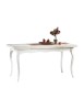 MOBILI 2G - Tavolo classico allungabile legno bianco 100x70 120x80 140x80 160x85 vista frontale