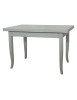 MOBILI 2G - Tavolo rettangolare Allungabile Legno shabby grigio anticato 100x70 120x80 140x80 160x85 vista frontale