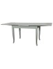 MOBILI 2G - Tavolo rettangolare Allungabile Legno shabby grigio anticato 100x70 120x80 140x80 160x85 vista frontale