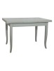 MOBILI 2G - Tavolo rettangolare Allungabile Legno shabby grigio anticato 100x70 120x80 140x80 160x85 vista frontale