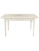 MOBILI 2G - Tavolo Allungabile Legno Bianco anticato decorato gamba tornita 100x70 120x80 140x80 160x85 vista frontale