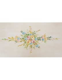 MOBILI 2G - Tavolo Allungabile Legno Bianco anticato decorato gamba tornita 100x70 120x80 140x80 160x85 vista frontale