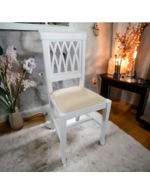 Set tavolo rettangolare shabby 100x70 120x80 140x80 160x85 allungabile con 4/6 sedie imbottite ecopelle