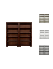 MOBILI 2G - Libreria componibile 10 vani a giorno legno vari colori 200x40x187 vista frontale