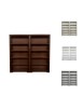 MOBILI 2G - Libreria componibile 10 vani a giorno legno vari colori 200x40x187 vista frontale