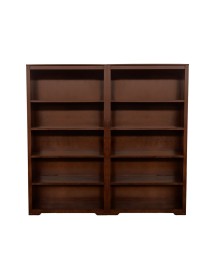 MOBILI 2G - Libreria componibile 10 vani a giorno legno vari colori 200x40x187 vista frontale