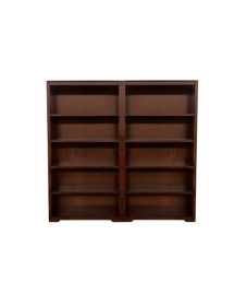MOBILI 2G - Libreria componibile 10 vani a giorno legno vari colori 200x40x187 vista frontale