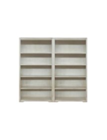 MOBILI 2G - Libreria componibile 10 vani a giorno legno vari colori 200x40x187 vista frontale