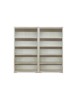 MOBILI 2G - Libreria componibile 10 vani a giorno legno vari colori 200x40x187 vista frontale