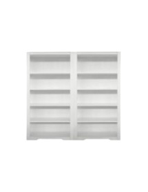 MOBILI 2G - Libreria componibile 10 vani a giorno legno vari colori 200x40x187 vista frontale