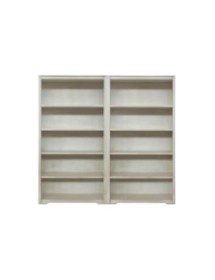 MOBILI 2G - Libreria componibile 10 vani a giorno legno vari colori 200x40x187 vista frontale