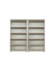 MOBILI 2G - Libreria componibile 10 vani a giorno legno vari colori 200x40x187 vista frontale