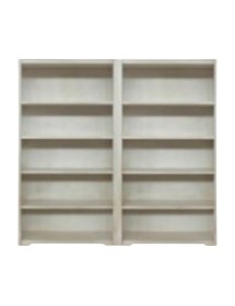 MOBILI 2G - Libreria componibile 20 vani a giorno legno vari colori 400x40x187 vista frontale