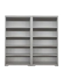 MOBILI 2G - Libreria componibile 20 vani a giorno legno vari colori 400x40x187 vista frontale