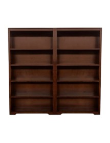 MOBILI 2G - Libreria componibile 20 vani a giorno legno vari colori 400x40x187 vista frontale
