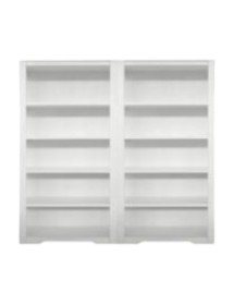 MOBILI 2G - Libreria componibile 20 vani a giorno legno vari colori 400x40x187 vista frontale