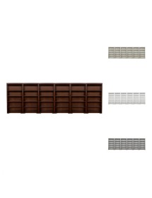 MOBILI 2G - Libreria componibile 30 vani a giorno legno vari colori 600x40x187 VISTA FRONTALE