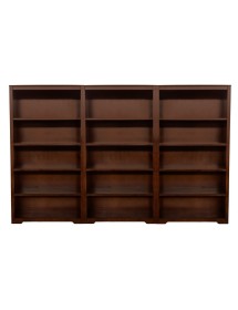 MOBILI 2G - Libreria componibile 15 vani a giorno legno vari colori 300x40x187 VISTA FRONTALE