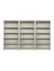 MOBILI 2G - Libreria componibile 15 vani a giorno legno vari colori 300x40x187 VISTA FRONTALE