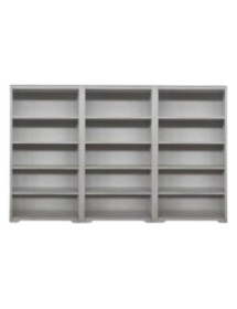 MOBILI 2G - Libreria componibile 15 vani a giorno legno vari colori 300x40x187 VISTA FRONTALE